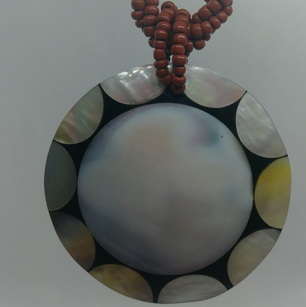 Coral beaded necklace